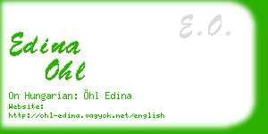 edina ohl business card
